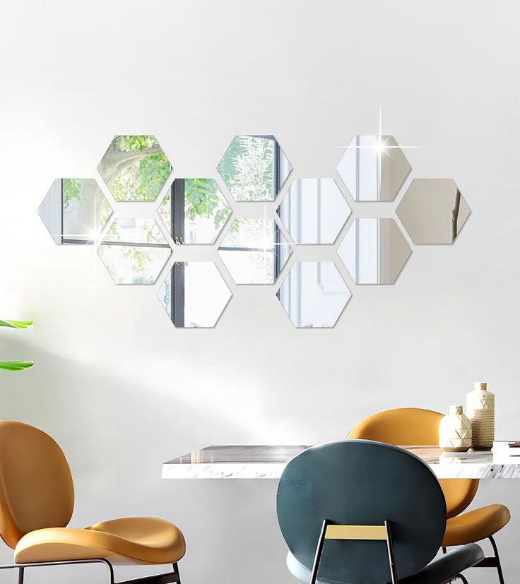 Hexagon Mirror Wall Set