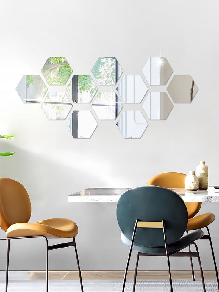 Hexagon Mirror Wall Set