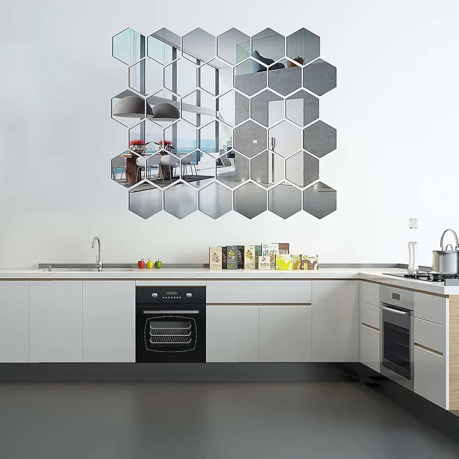 Hexagon Mirror Wall Set