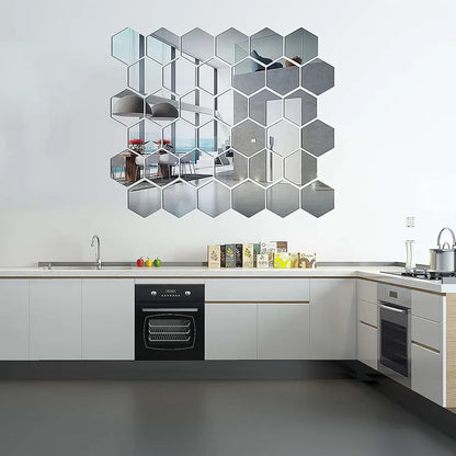 Hexagon Mirror Wall Set