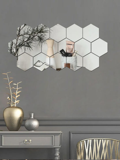 Hexagon Mirror Wall Set