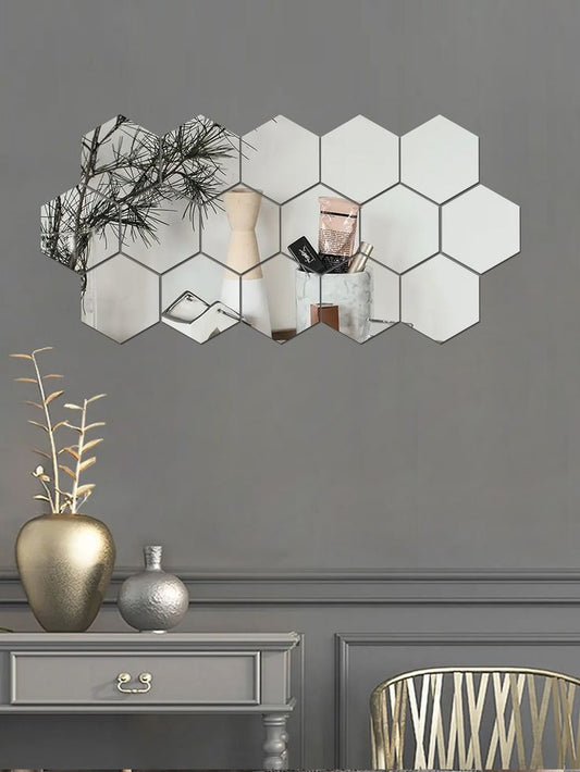 Hexagon Mirror Wall Set