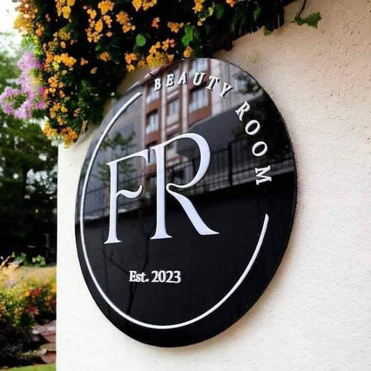 Caligroove Custom Round Sign – Black Edition