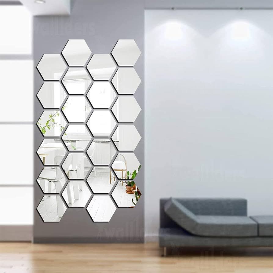 Hexagon Mirror Wall Set