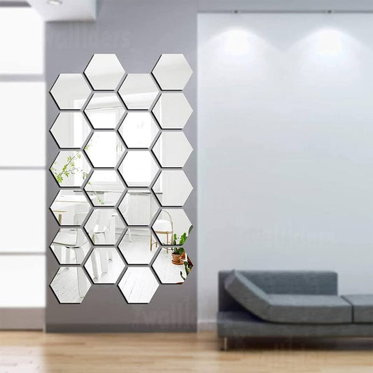 Hexagon Mirror Wall Set