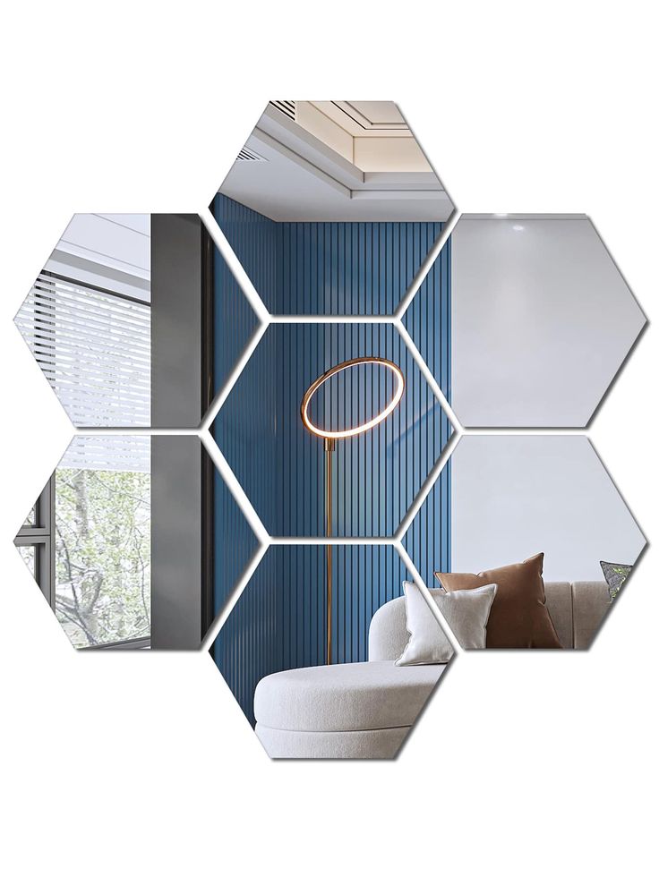 Hexagon Mirror Wall Set